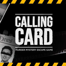 Load image into Gallery viewer, Calling Card - Immersive Murder Mystery Escape Game
